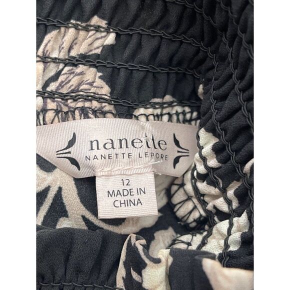 Nanette Lepore Floral High Neckline Hi-Low Dress Size 12 - Picture 12 of 13